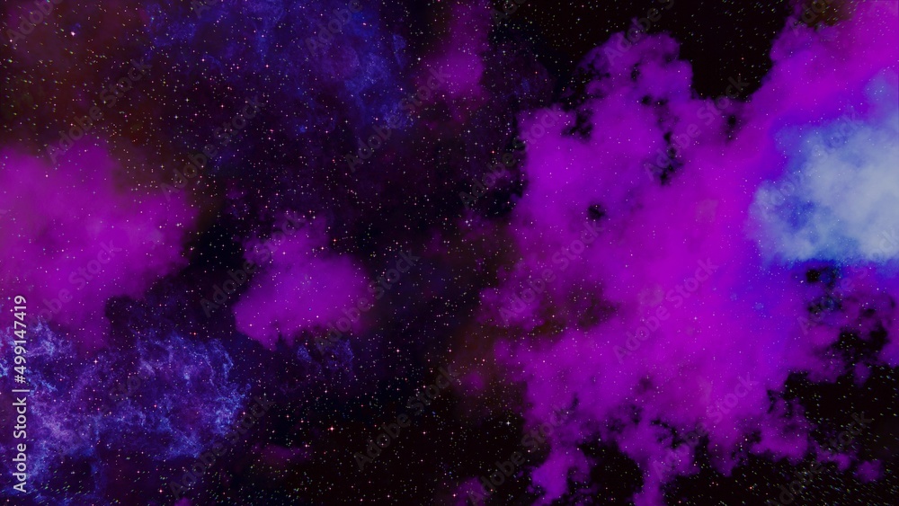 Abstract photo of a colorful purple and blue space nebula Abstract photo of a colorful purple and blue space nebula