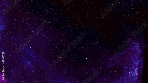 Abstract photo of a colorful purple and blue space nebula