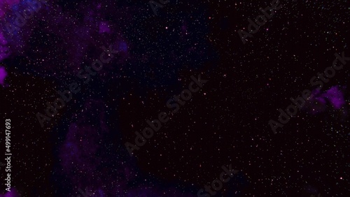 Abstract photo of a colorful purple and blue space nebula