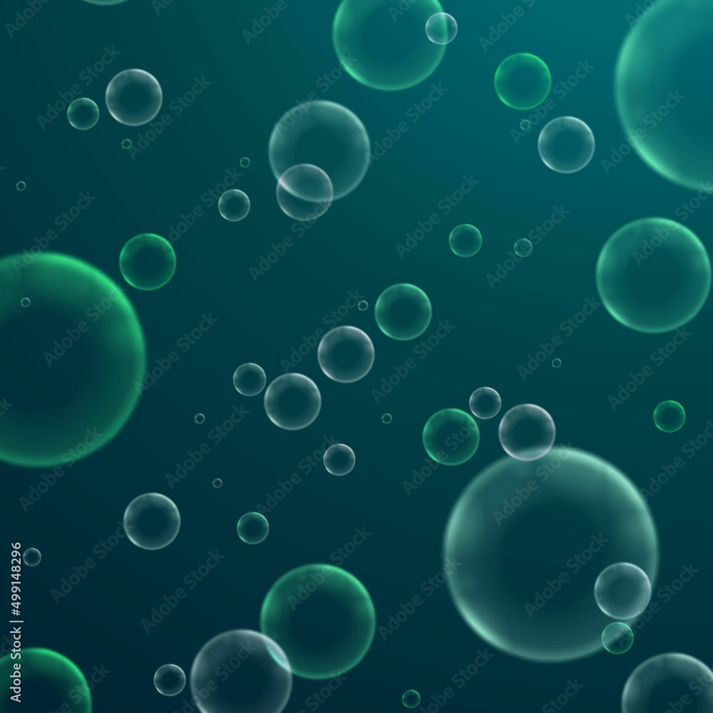 Green bubbles background Green bubbles background