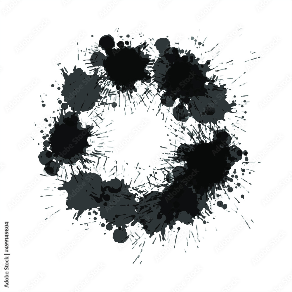Fototapeta premium Black blot vector. Design element