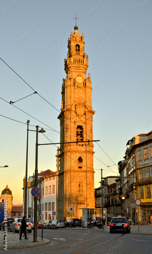 Clerigos Church Tower in Oporto, north of Portugal