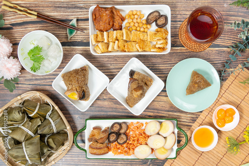 Canvas Print rice dumpling is a traditional Chinese rice dish made of glutinous rice and wrap