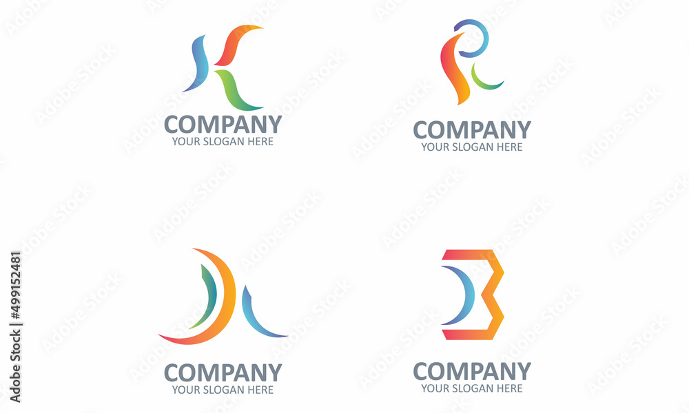 Fototapeta premium Creative Set of Business letter logo design
