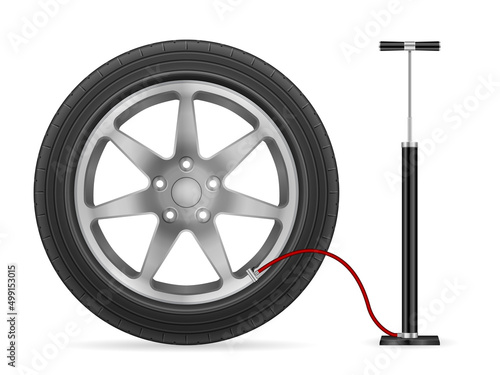 Hand air pump and tire