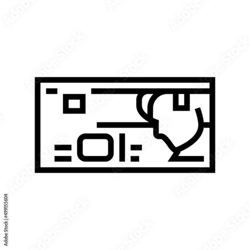 shekel ils line icon vector. shekel ils sign. isolated contour symbol black illustration photo