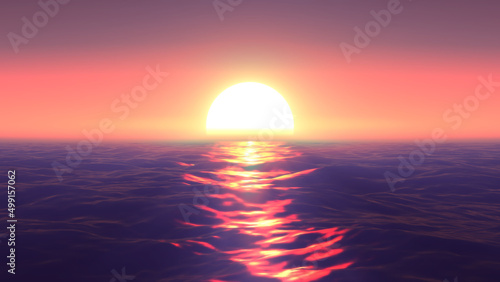 panorama of the ocean sunset, sea sunset © aleksandar nakovski