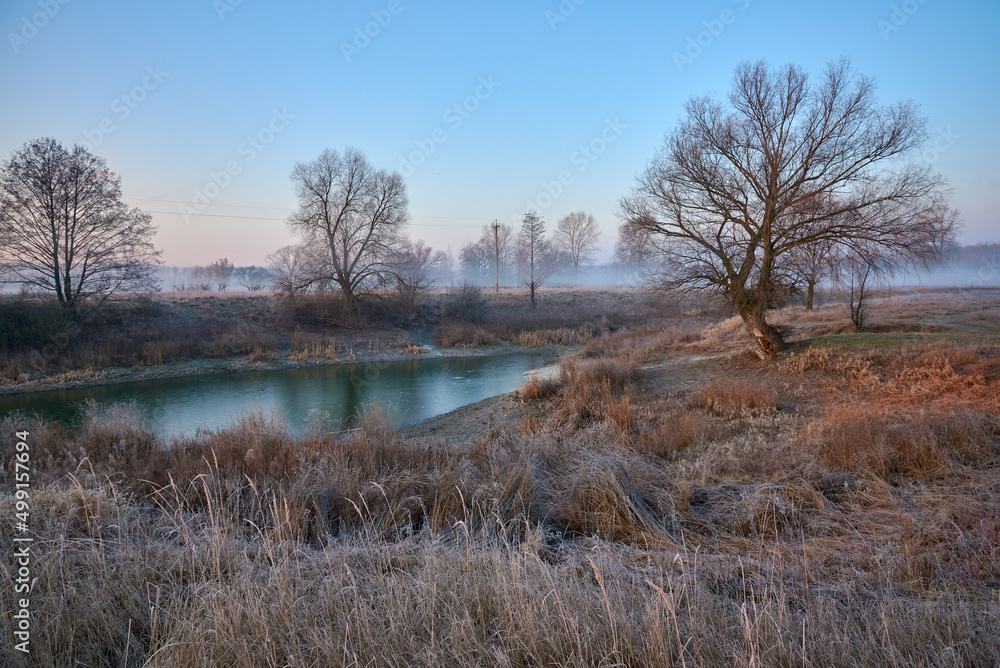 Cold morning on a lake in Ukraine Cold morning on a lake in Ukraine