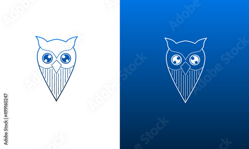 Illustration vector graphic of template logo owl shape icon location