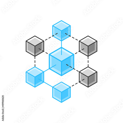 Blockchain technology network structure flowchart