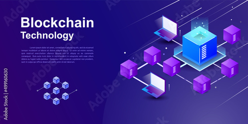 Cryptocurrency and blockchain technology banner