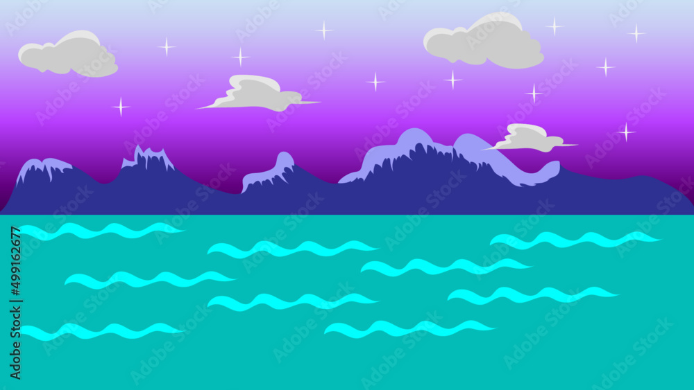 Obraz premium winter landscape with mountains