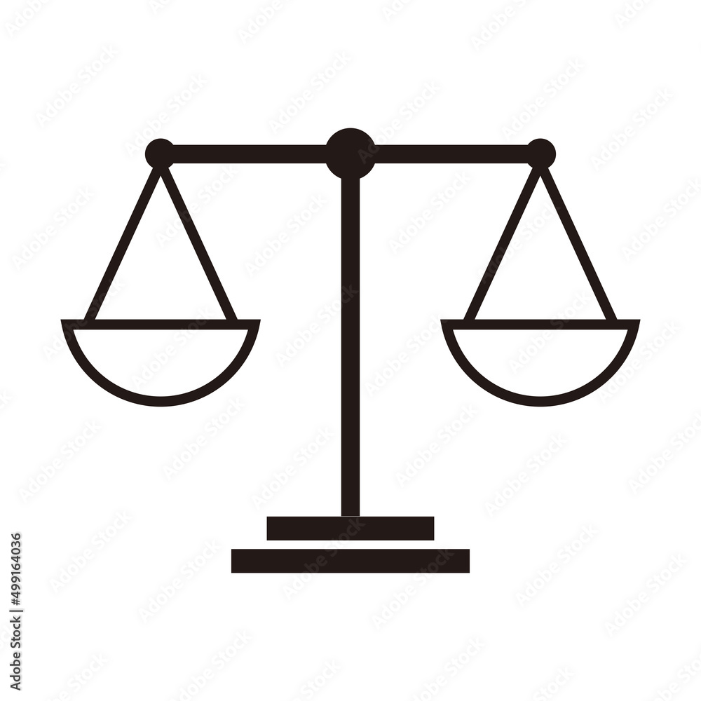 law scale icon, justice icon vector symbol law scale icon, justice icon vector symbol