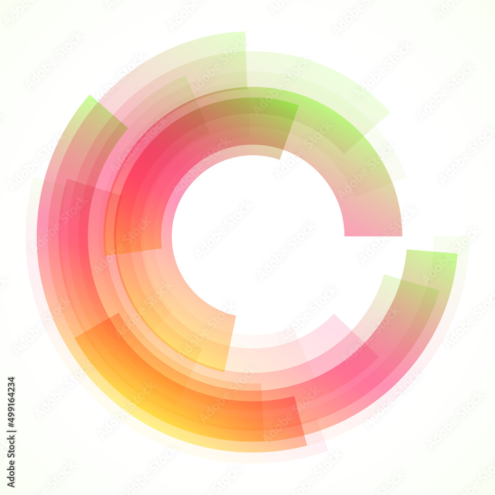 Obraz premium Geometric frame from circles, vector abstract background, wallpaper