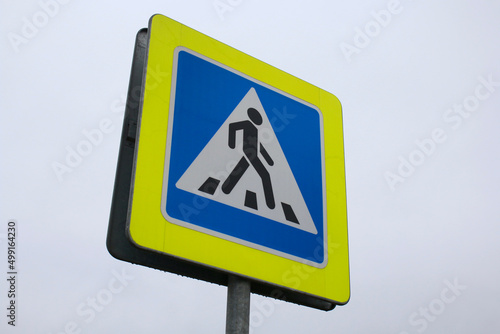 Road sign "Pedestrian crossing".