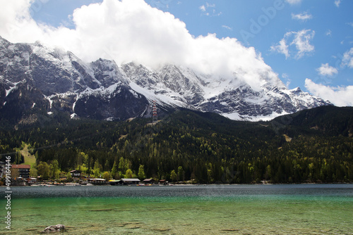 Eibsee lake in Garmisch-Partenkirchen, Bavaria, Germany