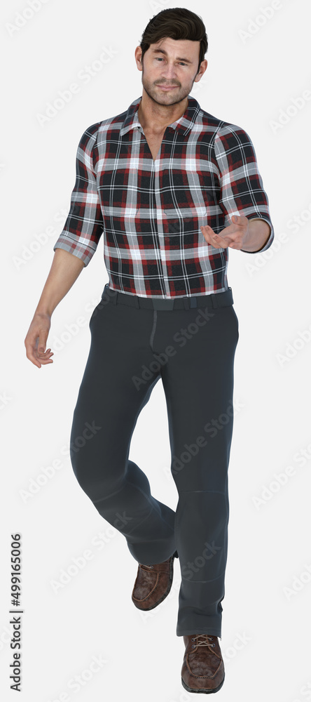 Denny is a hard-working rancher cowboy construction man - 3D illustrated male character render on an isolated white background. Denny has brown hair and brown eyes. Denny is a hard-working rancher cowboy construction man - 3D illustrated male character render on an isolated white background. Denny has brown hair and brown eyes.