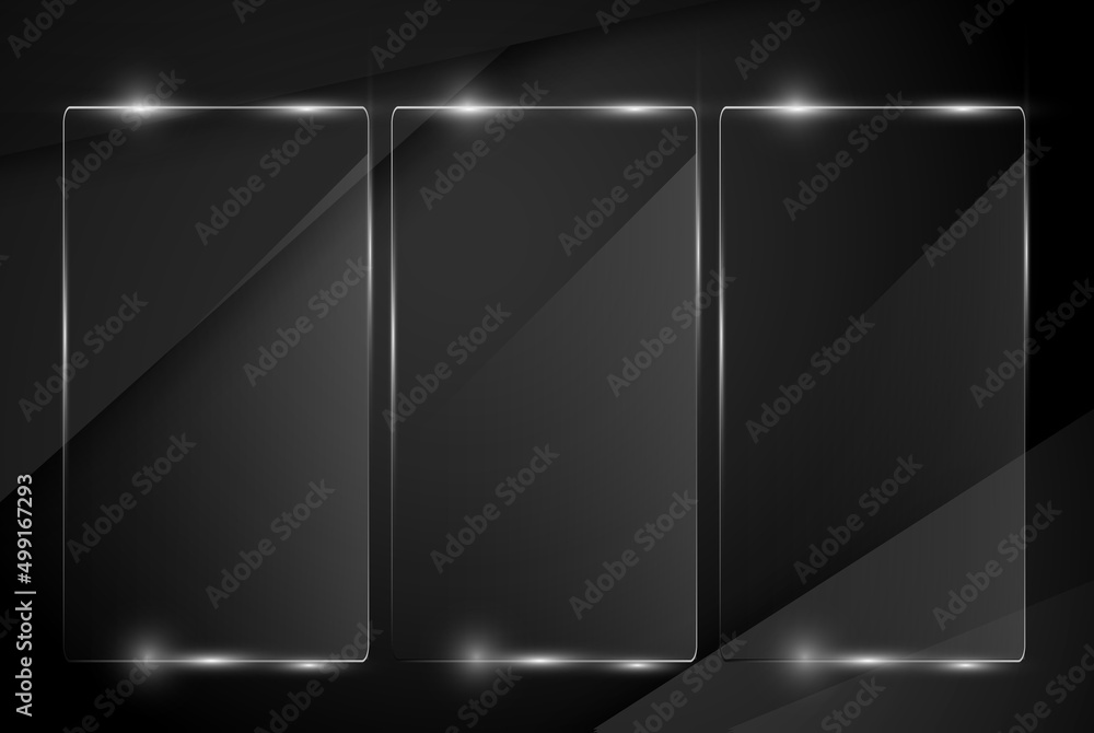 abstract metallic blue black frame layout modern tech design template ...