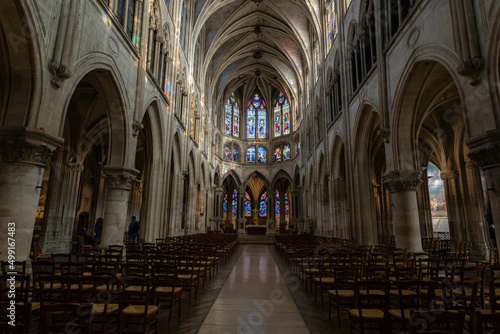 interior of Saint Severin Church in France © BrookelynnBliss