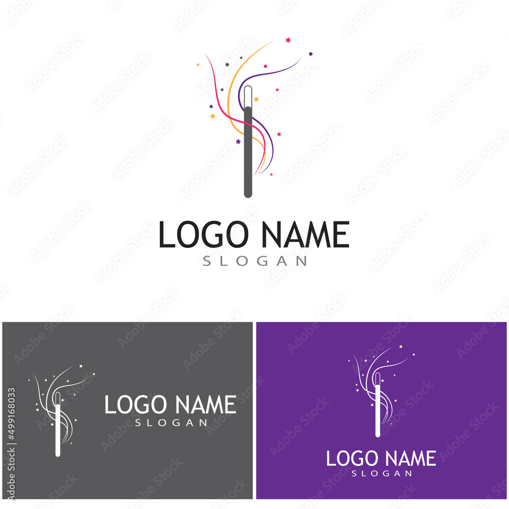 Fototapeta premium Wand magic stick Logo Template vector symbol nature
