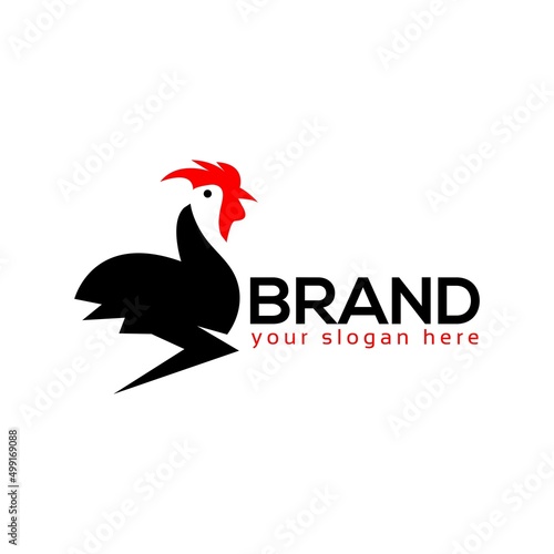 Chicken logo vector. Flat design. Vector Illustration on white background.