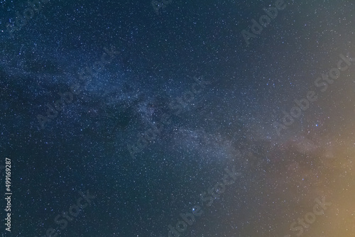 night starry sky with milky way, outdoor natural sky background