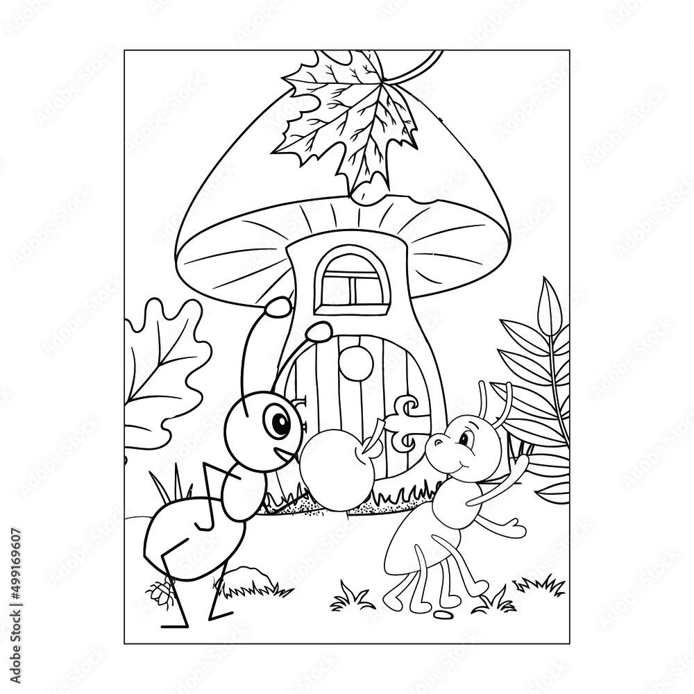 Ant Coloring Pages for Kids