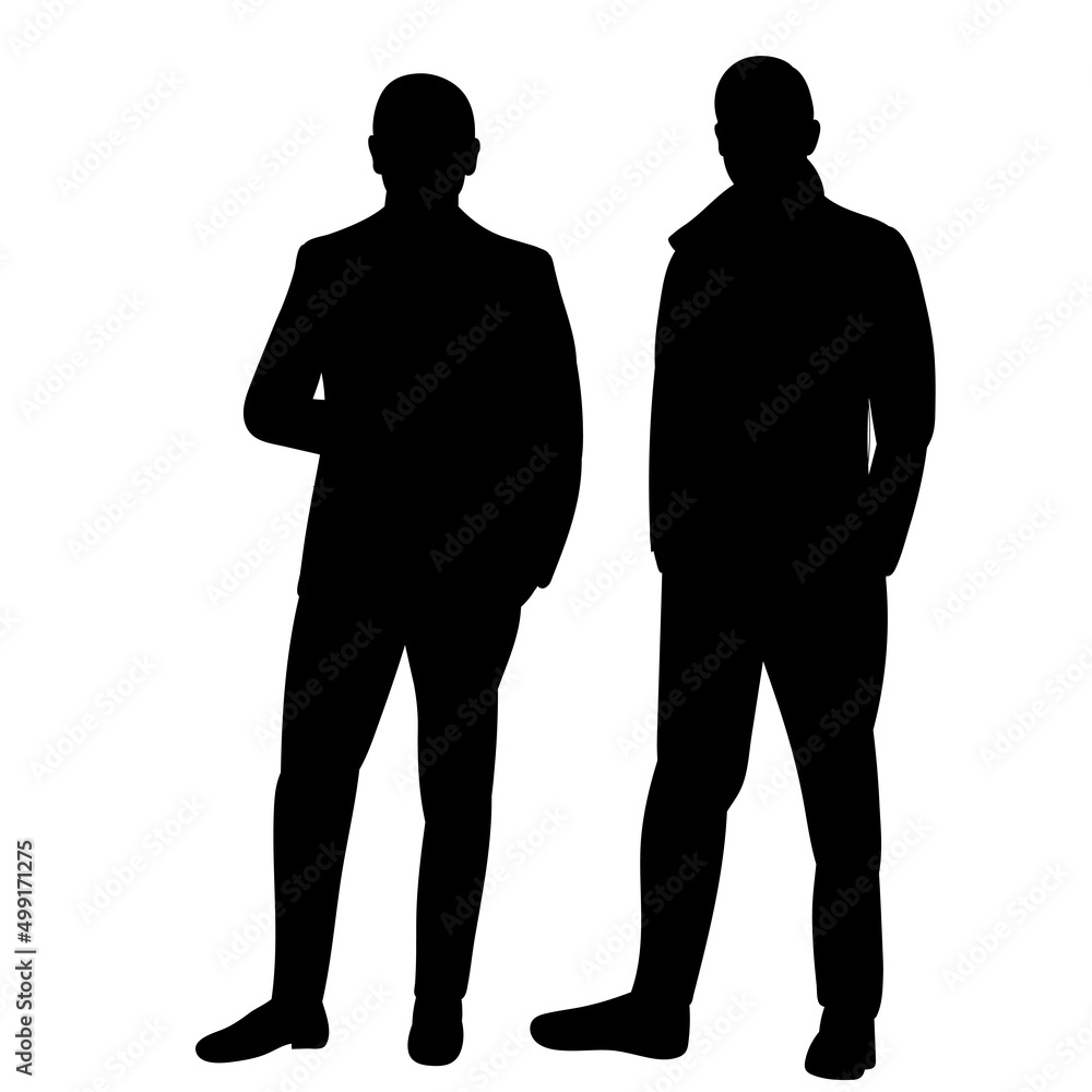 man silhouette, isolated on white background vector
