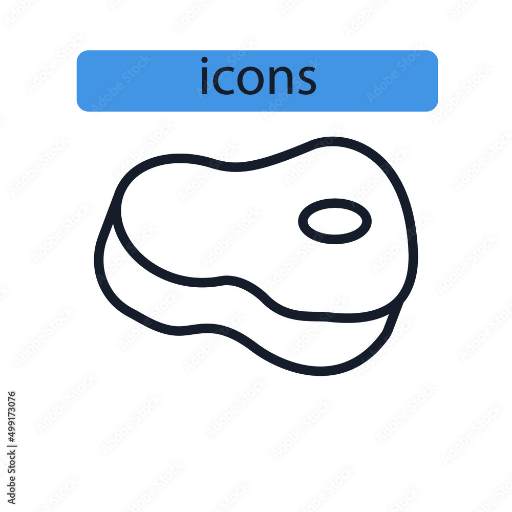 meat icons symbol vector elements for infographic web meat icons symbol vector elements for infographic web