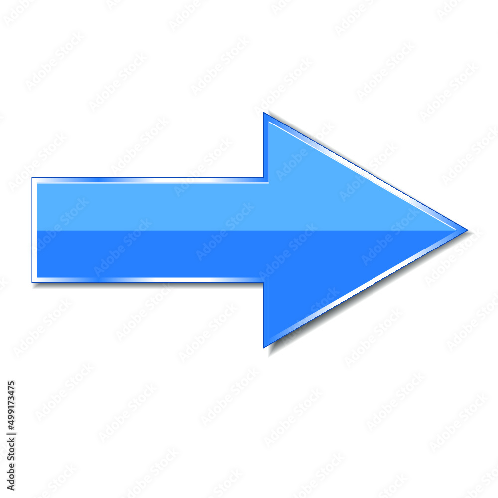 Blue shiny 3d arrow isolated on a white background Blue shiny 3d arrow isolated on a white background