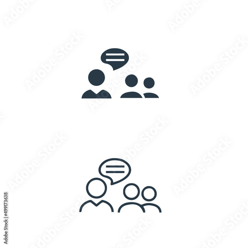Fototapet Client and public relations icon stock illustration on white background