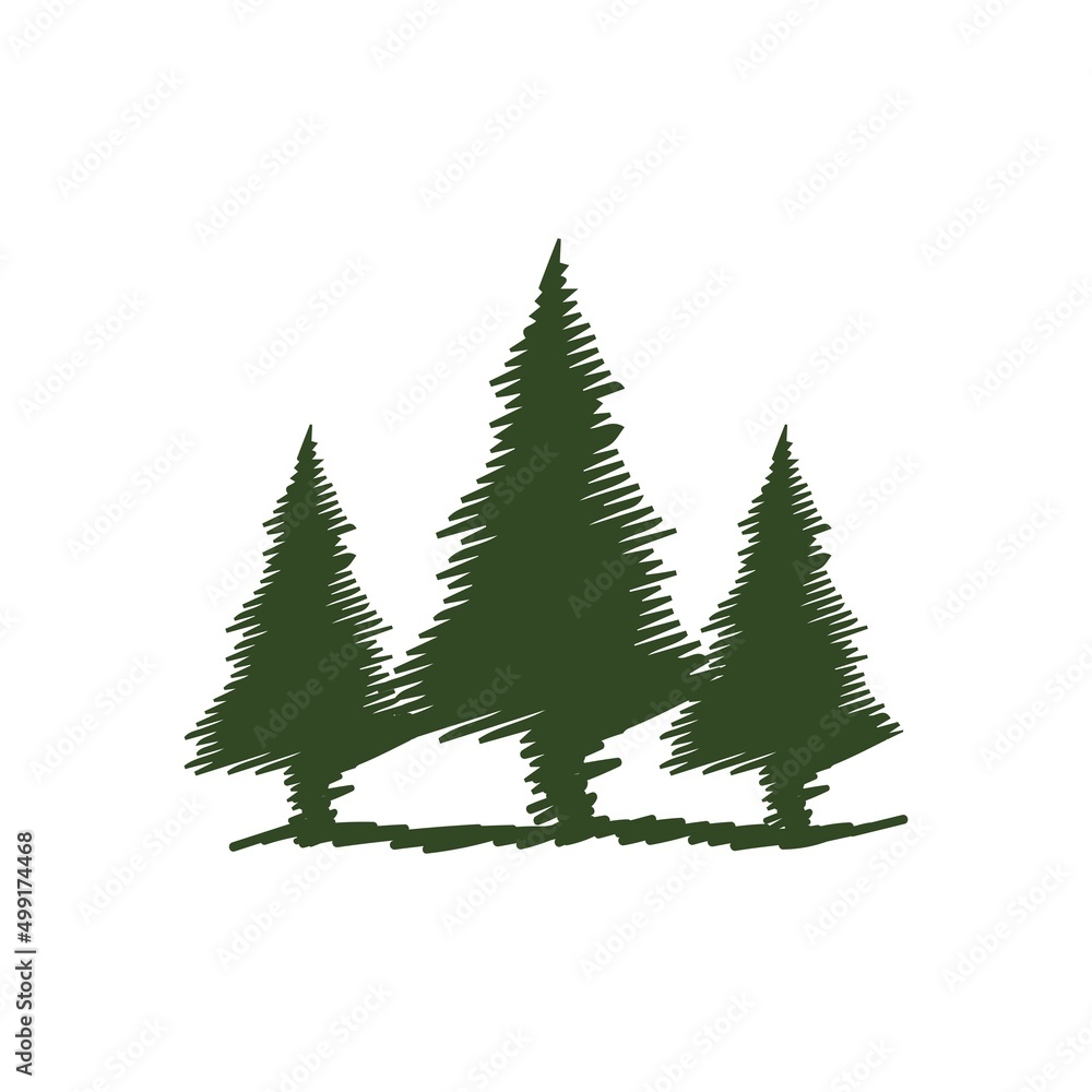 Obraz premium christmas tree isolated