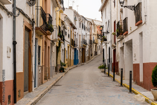 Beautiful and lonely streets in Tarbena  Alicante  Spain . 