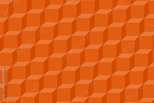 Cube pattern background, close up backdrop, orange color, minimal grayscale cube pattern background