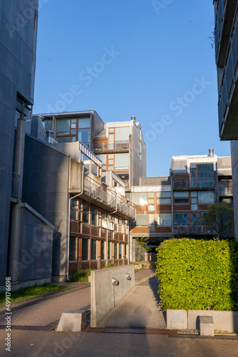 Europe urban street city Malmo Sweden modern residential architecture 