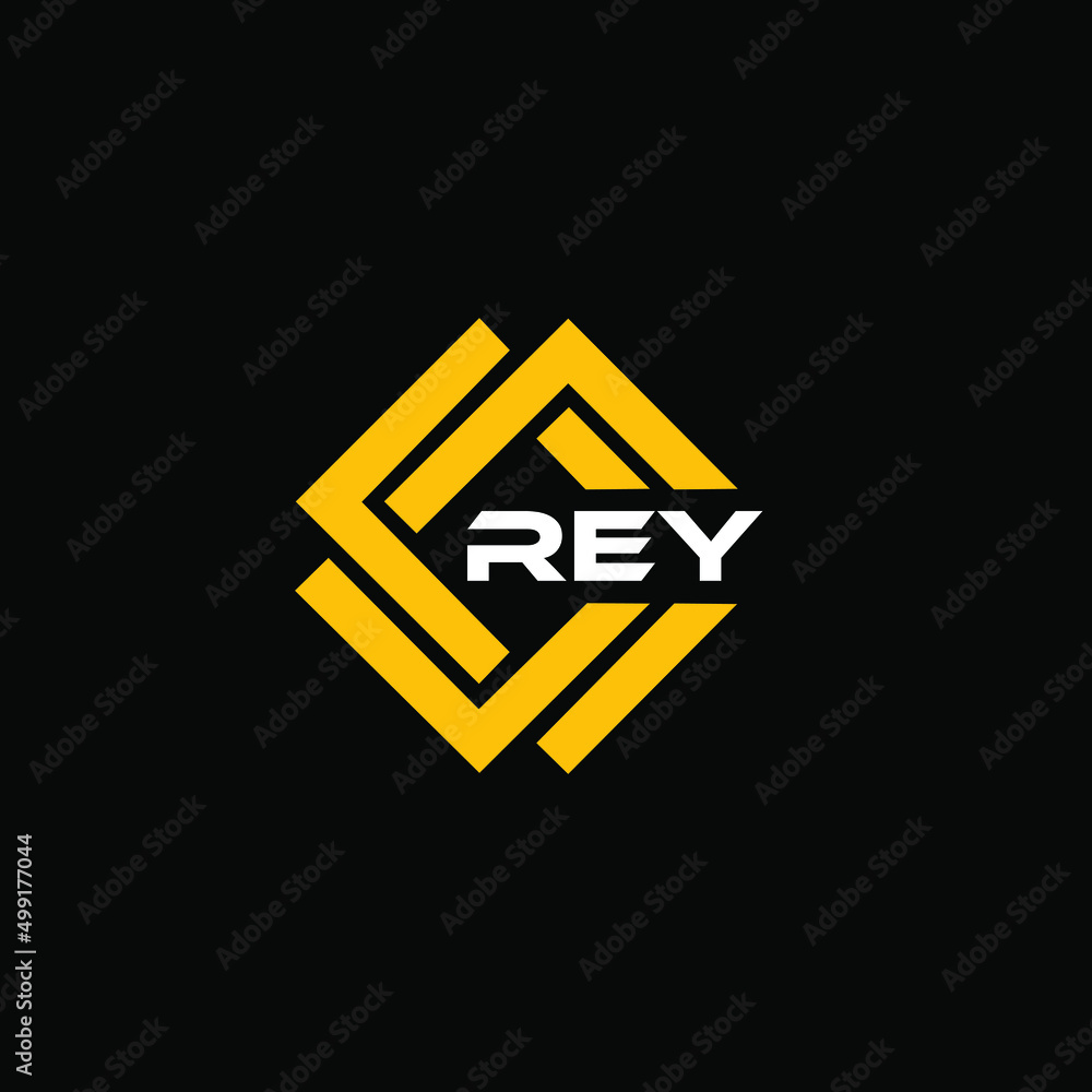 REY 3 letter design for logo and icon.vector illustration with black ...