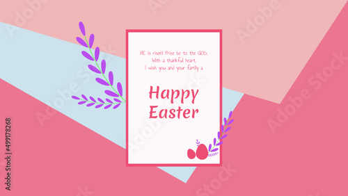 Happy Easter Day illustration. You can use this asset for background your content like as Worship, Poster, Template, Banner, Card, Social Media, Banner, Live Streaming, Presentation, Webinar anymore.