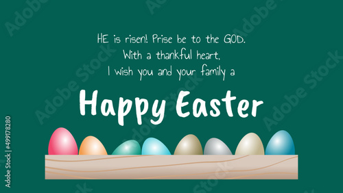 Happy Easter Day illustration. You can use this asset for background your content like as Worship, Poster, Template, Banner, Card, Social Media, Banner, Live Streaming, Presentation, Webinar anymore.