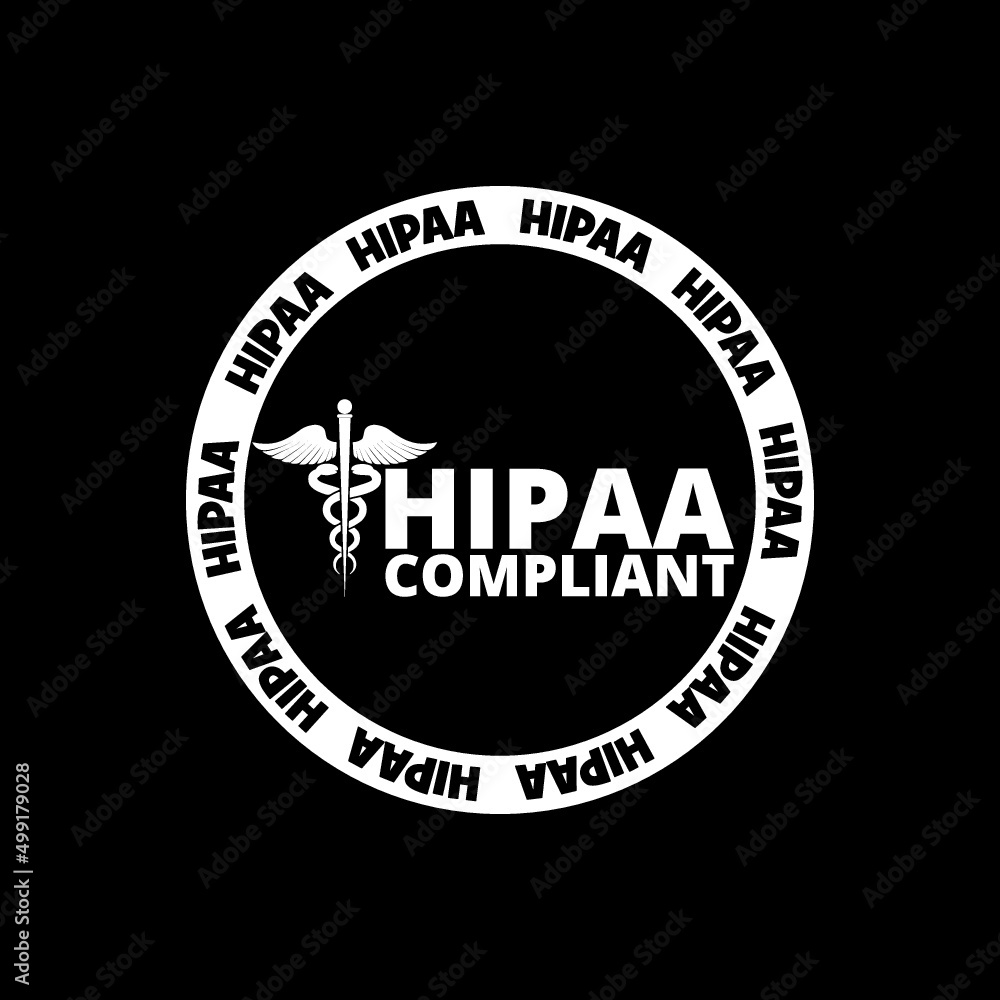 HIPAA Compliance icon isolated on dark background
