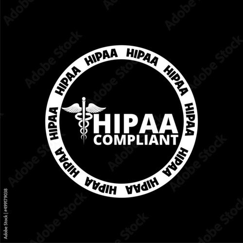 HIPAA Compliance icon isolated on dark background