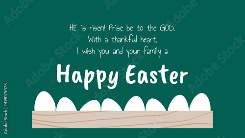 Happy Easter Day illustration. You can use this asset for background your content like as Worship, Poster, Template, Banner, Card, Social Media, Banner, Live Streaming, Presentation, Webinar anymore.