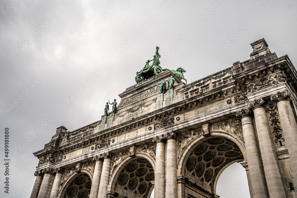 Triumphal Arch, Brussels, Belgium. April 2022 Triumphal Arch, Brussels, Belgium. April 2022