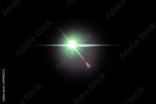 Fotografia, Obraz gold warm color bright lens flare rays light flashes leak movement for transitio