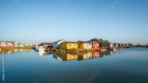 Valokuva Colorful fishermen houses in Le Chateau d'Oléron / France