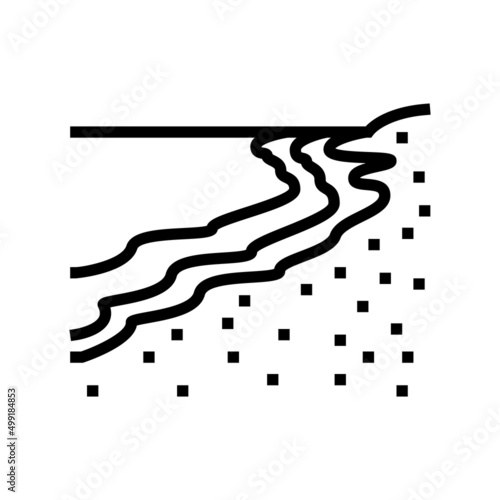 sea coastline line icon vector. sea coastline sign. isolated contour symbol black illustration