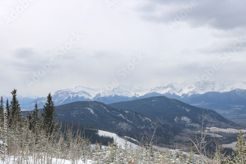 Canadian rocky mountains during winter