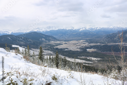 Canadian rocky mountains during winter