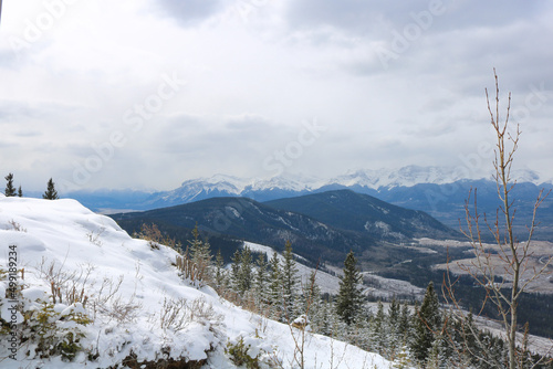 Canadian rocky mountains during winter
