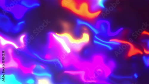 Neon waves. Computer generated 3d render