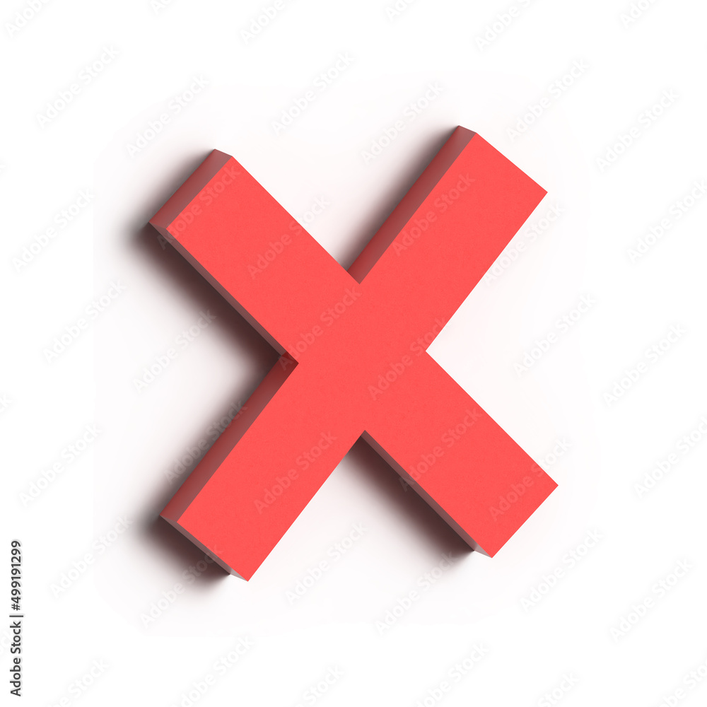 Obraz premium Red cross. 3D render illustration.